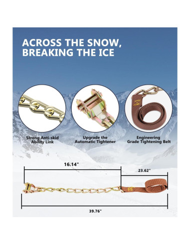 Cadenas de Nieve SCITOO 175390 para Automóvil y SUV - Juego de 10