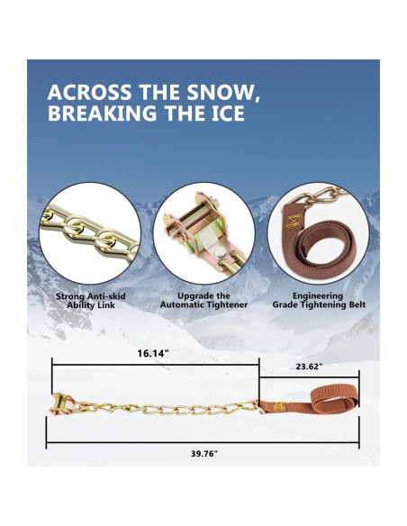 Cadenas de Nieve SCITOO 175390 para Automóvil y SUV - Juego de 10