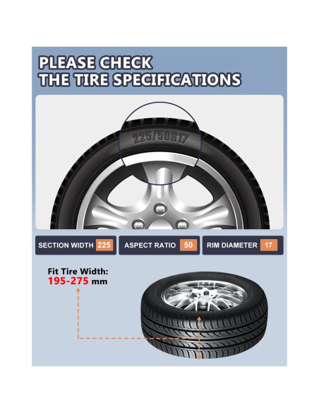 Cadenas de Nieve SCITOO 175390 para Automóvil y SUV - Juego de 10