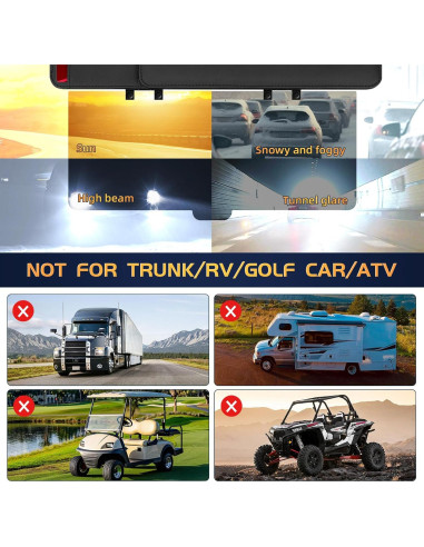 Extensor de Visera Solar PJLJY 2-en-1 con Soporte de Registro