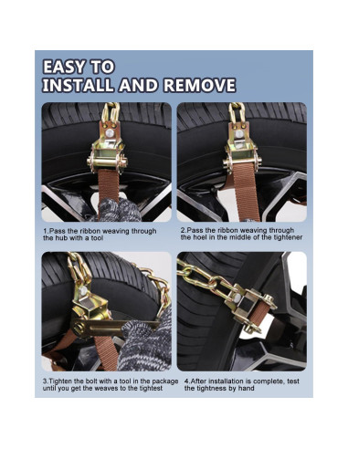 Cadenas de Nieve SCITOO 175390 para Automóvil y SUV - Juego de 10