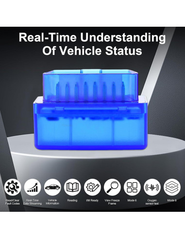 Escáner OBD2 Bluetooth AFS QIORE V01H4 Diagnóstico Automotriz