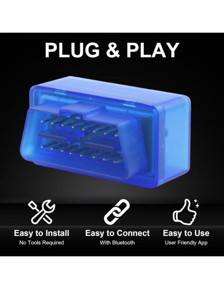 Escáner OBD2 Bluetooth AFS QIORE V01H4 Diagnóstico Automotriz