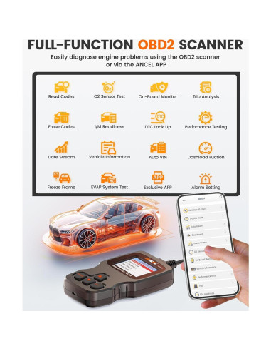 ANCEL AD310 Pro Lector OBD2 y Probador de Batería 12V/24V