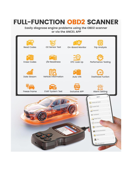 ANCEL AD310 Pro Lector OBD2 y Probador de Batería 12V/24V