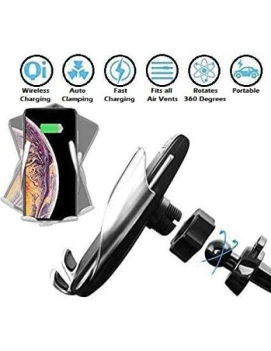 Soporte Automático para Teléfonos Móviles QXTEI Carga Inalámbrica 10W