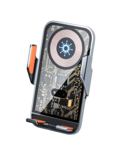 Soporte para Teléfono Móvil Cargador Inalámbrico Mulcort Gris