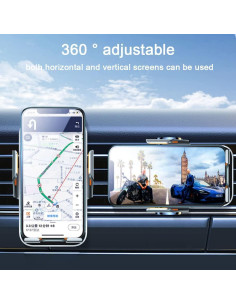 Soporte para Teléfono Móvil Cargador Inalámbrico Mulcort Gris 2