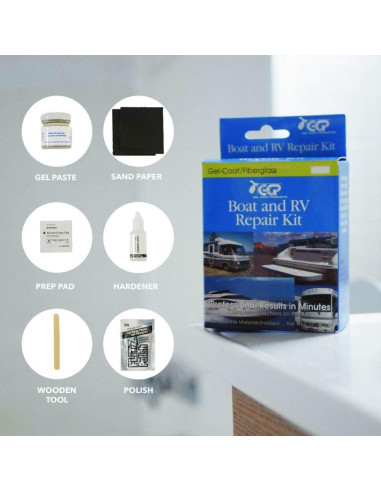 Kit de Reparación Gelcoat Products para Barcos y RV - Blanco
