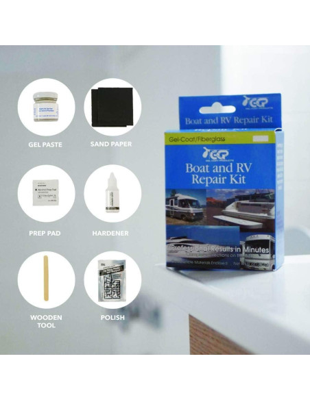 Kit de Reparación Gelcoat Products para Barcos y RV - Blanco