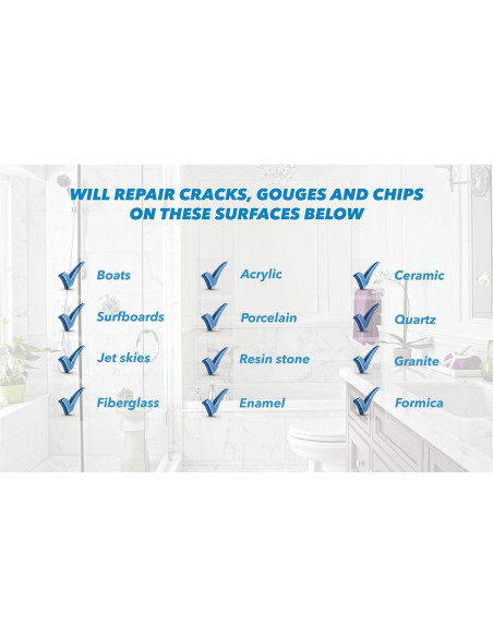 Kit de Reparación Gelcoat Products para Barcos y RV - Blanco
