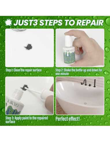 KIKYO Pintura para Baños 29.57ml Blanca Brillante Reparación