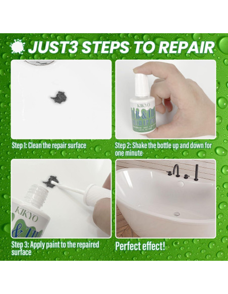KIKYO Pintura para Baños 29.57ml Blanca Brillante Reparación