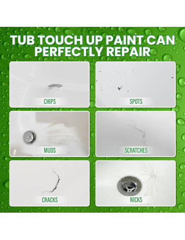 KIKYO Pintura para Baños 29.57ml Blanca Brillante Reparación