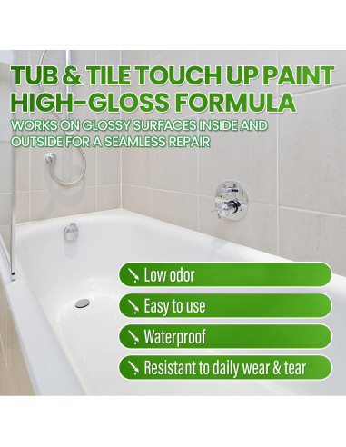 KIKYO Pintura para Baños 29.57ml Blanca Brillante Reparación