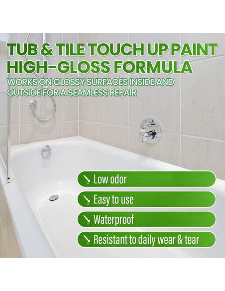 KIKYO Pintura para Baños 29.57ml Blanca Brillante Reparación