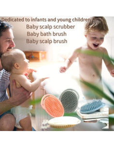 Cepillo de Champú de Silicona SZSY Azul para Bebés y Niños 2