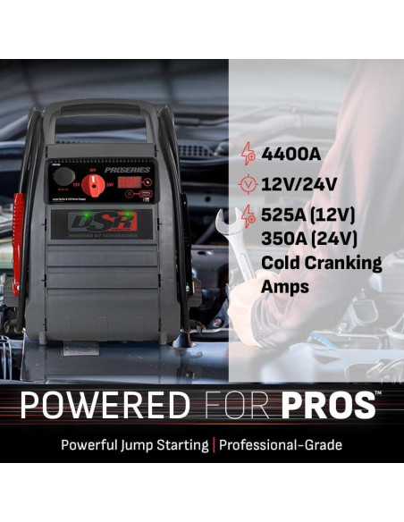 Arrancador de Batería Schumacher DSR ProSeries 4400A 12V/24V