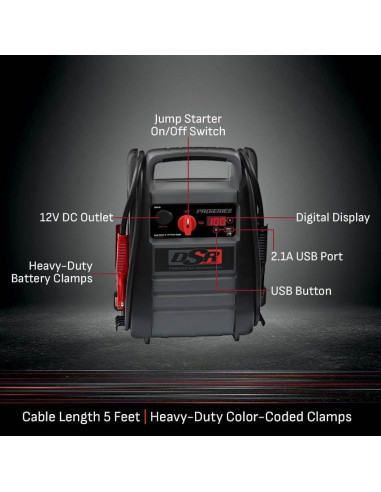 Arrancador de Batería Schumacher DSR ProSeries 4400A 12V/24V