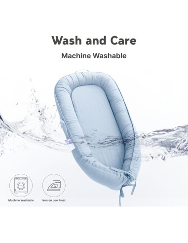 Sofá para Bebés CooCooBaby Azul 100% Algodón Transpirable