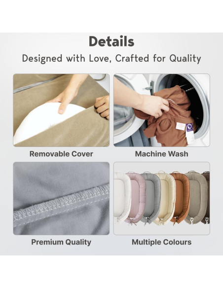 Sofá para Bebés CooCooBaby Azul 100% Algodón Transpirable