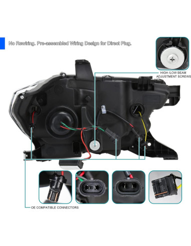 Faros Proyector Spec-D Tuning Toyota Tacoma 2016-2022 LED