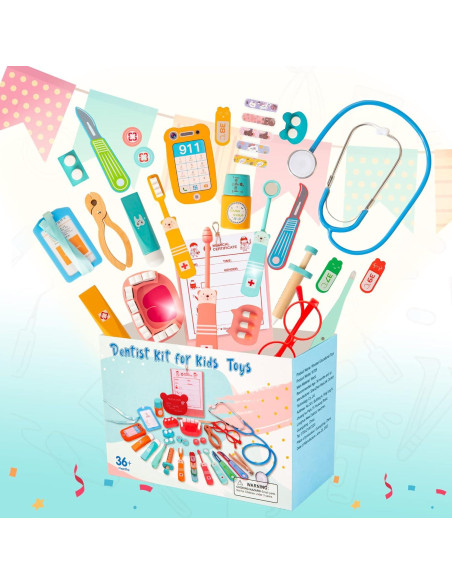Kit Médico de Dentista de Madera ShenZhen, 41 Piezas para Niños