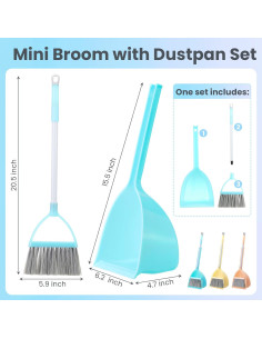 Set de Limpieza para Niños Roshtia - 3 Piezas Mini Escoba y Recogedor 2