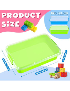 Bandejas Sensoriales de Arena Beeveer 2 Pcs Apilables 39x25 cm 2