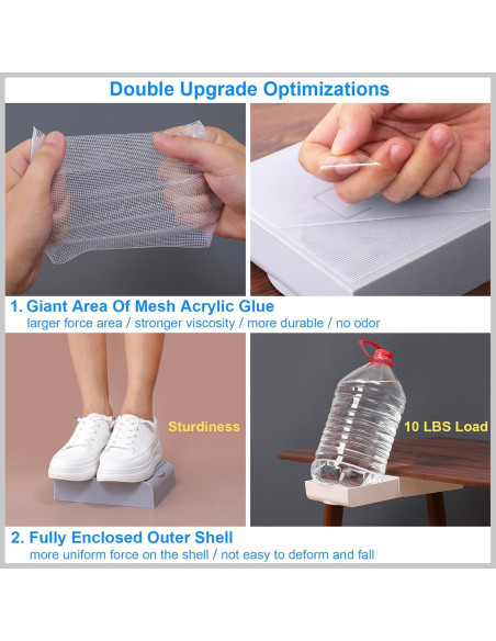 Cajones Organizador Bajo Escritorio LuluEasy 2 Pcs Gris