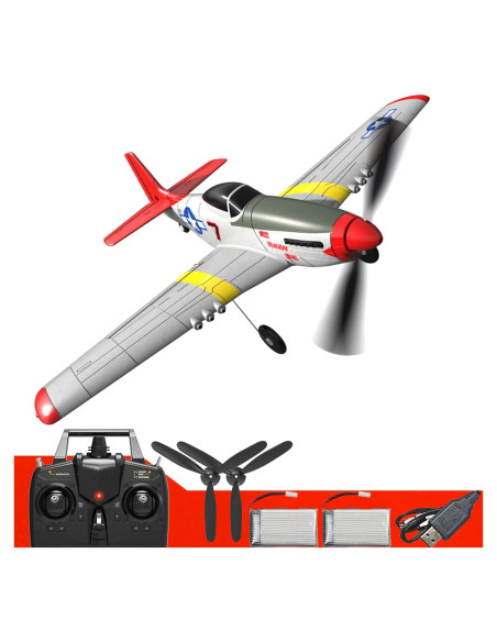 Avián RC Fancemot P51 Pro Listo para Volar Rojo