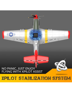 Avián RC Fancemot P51 Pro Listo para Volar Rojo 2