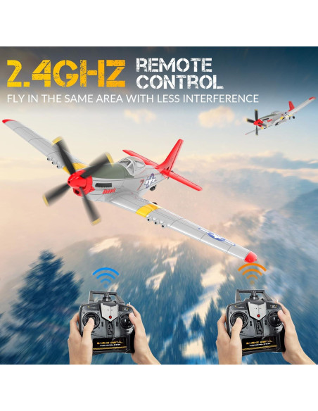 Avián RC Fancemot P51 Pro Listo para Volar Rojo