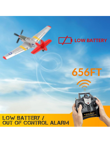 Avián RC Fancemot P51 Pro Listo para Volar Rojo