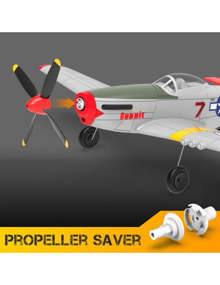 Avián RC Fancemot P51 Pro Listo para Volar Rojo