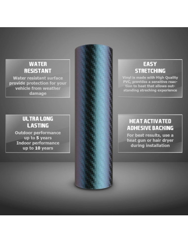 Vinilo Adhesivo EZAUTO WRAP Chameleon 1.52m x 15.24m Morado Azul