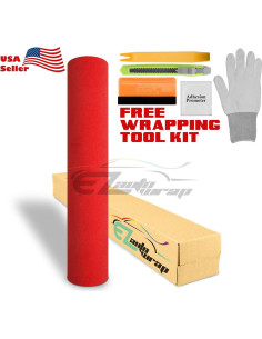 Vinilo Adhesivo EZAUTO WRAP Terciopelo Rojo 1.35m x 12.19m 2