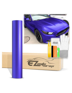 Vinilo Adhesivo Satinado Cromado Morado EZAUTO 5FTx45FT