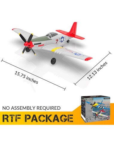 Avián RC Fancemot P51 Pro Listo para Volar Rojo