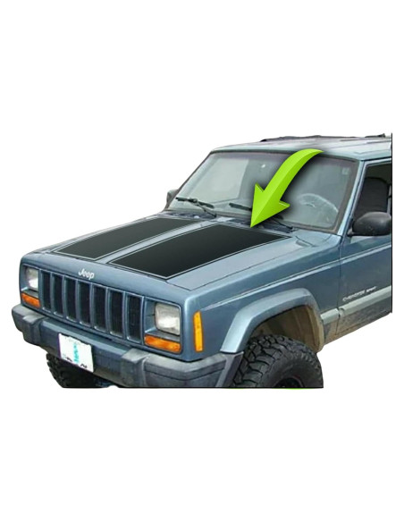 Rayas de Carrera para Capó Jeep Cherokee - Vinilo Plata