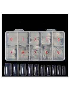 Puntas de Uñas Francesas Amofatia 500PCS Acrílicas Transparentes