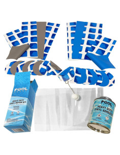 Kit de Parcheo de Vinilo Pool Above con 24 Parches y 120ml Pegamento