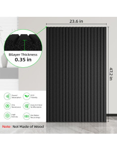 Paquete de 3 Paneles Aislantes Acústicos ZHOJEREL 120x60cm 2