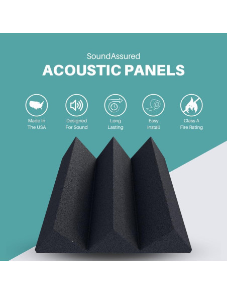 Paneles Acústicos SoundAssured - Espuma de Poliuretano 30x30cm