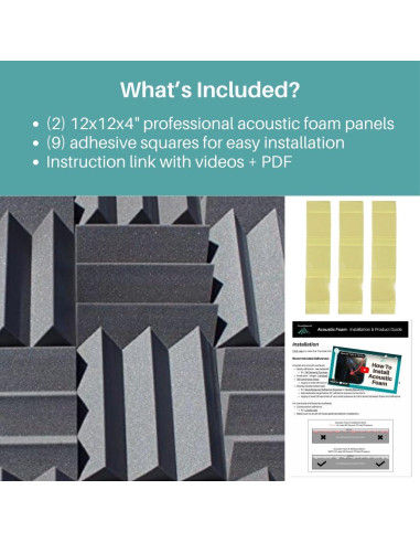 Paneles Acústicos SoundAssured - Espuma de Poliuretano 30x30cm