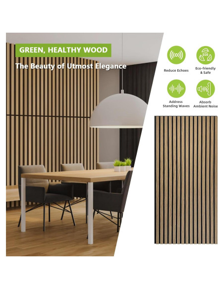Paquete de 2 Paneles Acústicos de Madera NOOOZA 120x60 cm