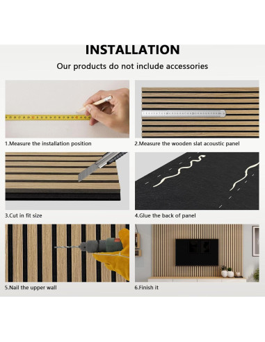 Paquete de 2 Paneles Acústicos de Madera NOOOZA 120x60 cm