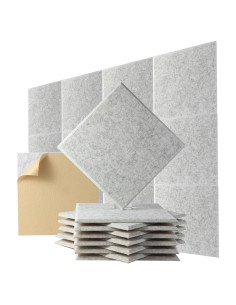 Paneles Acústicos Durbles - Aislamiento Sonoro 12 Piezas Gris