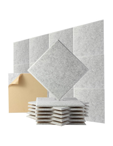 Paneles Acústicos Durbles - Aislamiento Sonoro 12 Piezas Gris