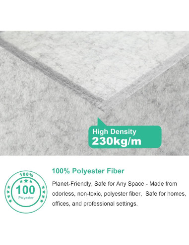 Paneles Acústicos Durbles - Aislamiento Sonoro 12 Piezas Gris